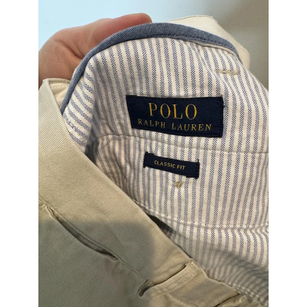Polo Ralph Lauren Pants Mens 38x32‎ Beige Andrew Classic Fit Chino Cotton Casual